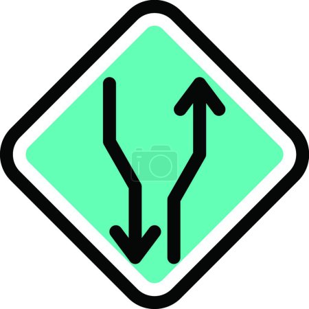 Illustration for Road icon, vector illustration - Royalty Free Image