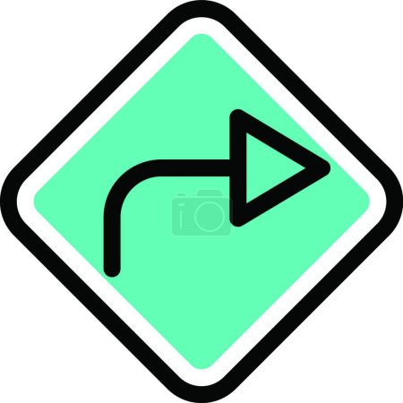 Illustration for Traffic sign  web icon vector illustration - Royalty Free Image