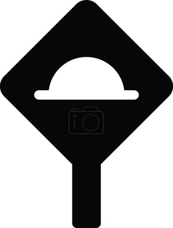Téléchargez les illustrations : Icône de panneau de disjoncteur de vitesse, illustration vectorielle - en licence libre de droit