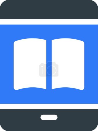 Illustration for Mobile reading  web icon vector illustration - Royalty Free Image