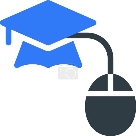 Illustration for Online education   icon  vector illustration - Royalty Free Image