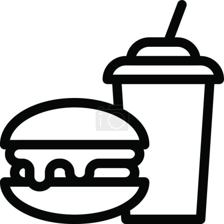 Ilustración de "comida rápida "ilustración vector icono web - Imagen libre de derechos