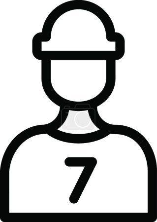 Ilustración de Compañero de equipo icono vector ilustración - Imagen libre de derechos