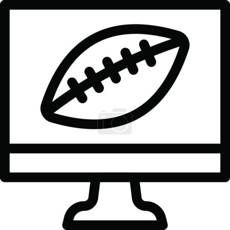 Illustration for Rugby screen icon, vector illustration - Royalty Free Image