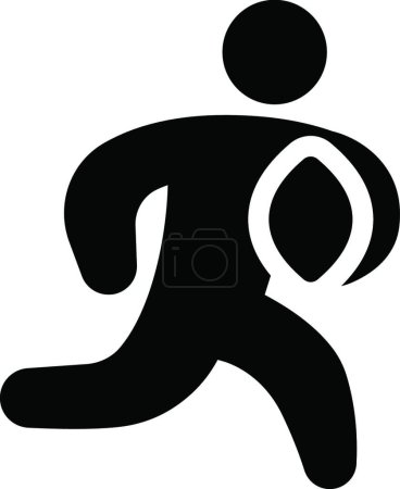 Illustration for Player running icon vector illustration - Royalty Free Image