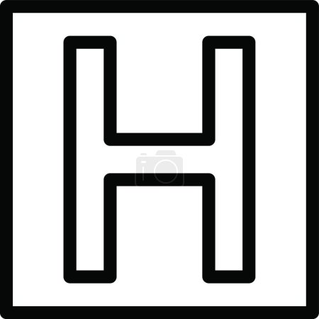 Téléchargez les illustrations : "helipad "illustration vectorielle icône web - en licence libre de droit