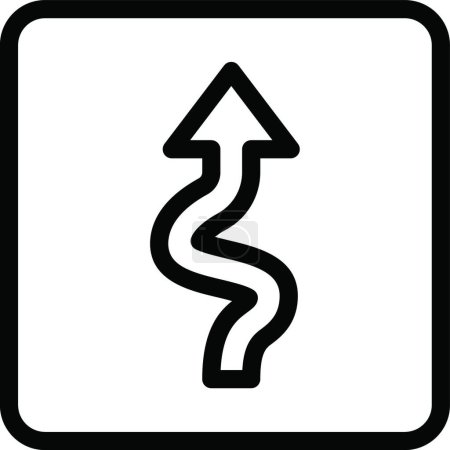 Ilustración de Icono de la carretera, ilustración vectorial - Imagen libre de derechos