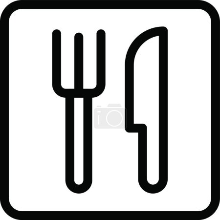 Ilustración de Signo de restaurante icono vector ilustración - Imagen libre de derechos