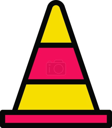 Illustration for Road cone, simple vector illustration - Royalty Free Image