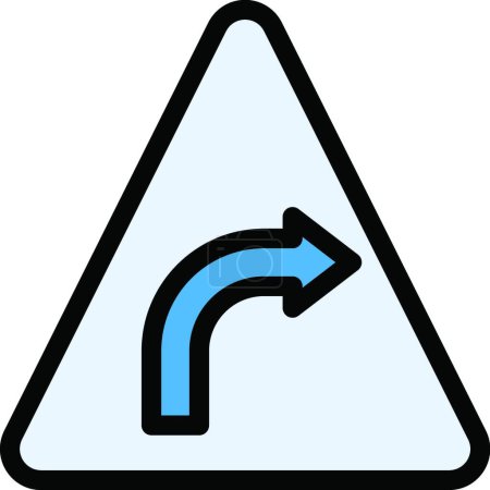 Ilustración de Signo de flecha derecha, ilustración vectorial simple - Imagen libre de derechos