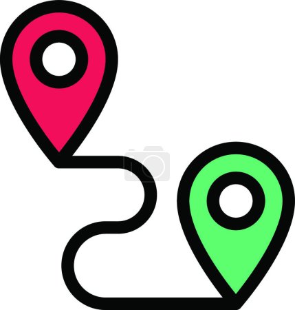 Illustration for Map web icon vector illustration - Royalty Free Image