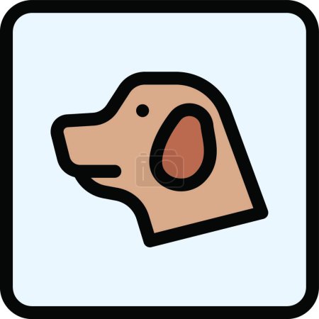 Illustration for "dog "  web icon vector illustration - Royalty Free Image