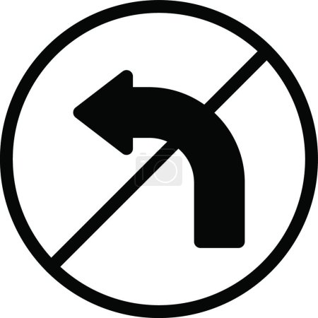 Ilustración de No izquierda icono web vector ilustración - Imagen libre de derechos