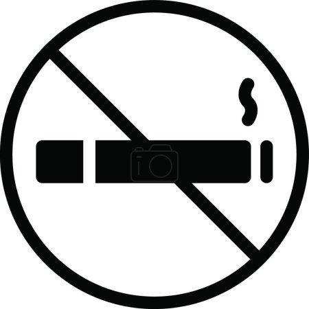 Téléchargez les illustrations : Cesser de fumer illustration vectorielle icône web - en licence libre de droit