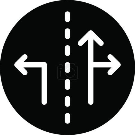 Illustration for Road sign  web icon vector illustration - Royalty Free Image