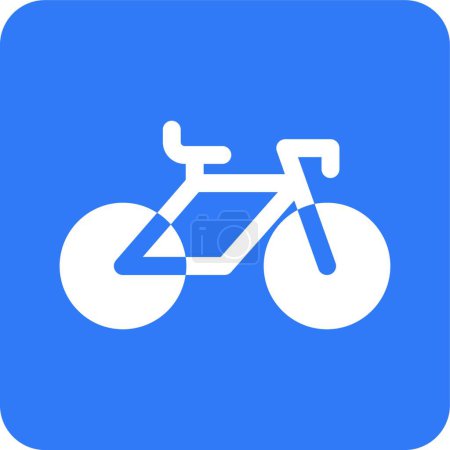 Téléchargez les illustrations : Illustration vectorielle de l'icône du vélo - en licence libre de droit