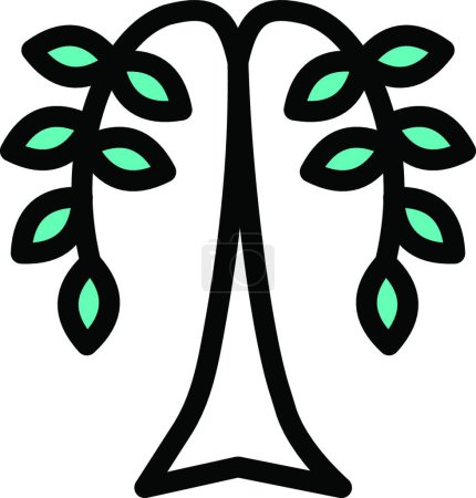 Illustration for Tree web icon vector illustration - Royalty Free Image