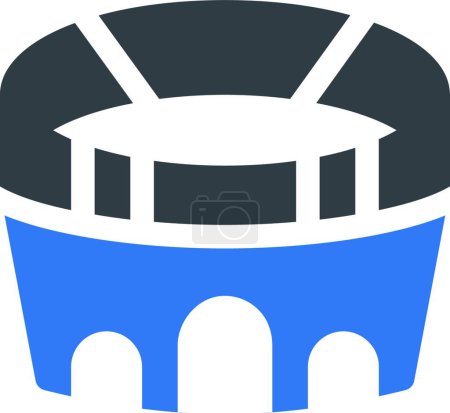 Ilustración de Estadio icono web vector ilustración - Imagen libre de derechos