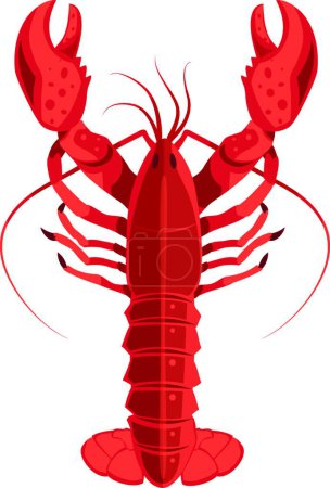 Illustration for Red Lobster, simple vector illustration - Royalty Free Image