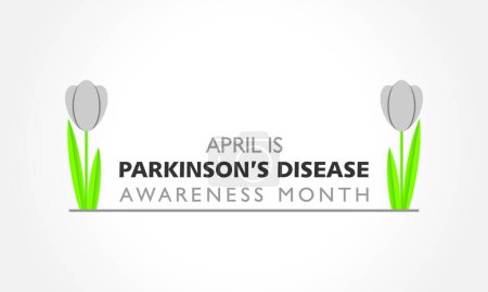 Ilustración de Mes Mundial de Concientización sobre la Enfermedad de Parkinson observado en abril de cada año - Imagen libre de derechos
