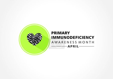 Illustration for Primary Immunodeficiency Awareness month observed in April - Royalty Free Image