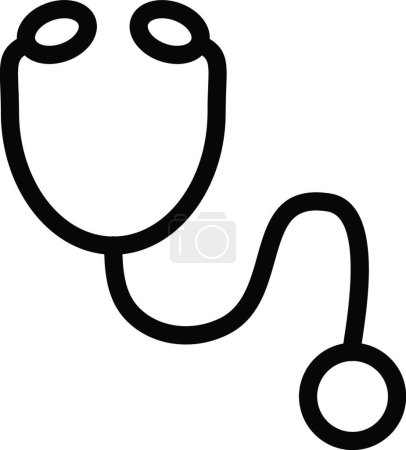 Illustration for Stethoscope, simple vector illustration - Royalty Free Image