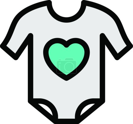 Illustration for Baby suit, simple vector illustration - Royalty Free Image