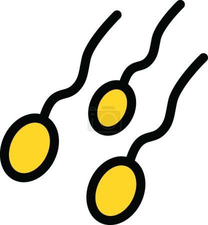 Illustration for Sperm, simple vector illustration - Royalty Free Image