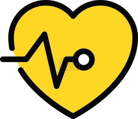 Illustration for "heart pulses" web icon vector illustration - Royalty Free Image