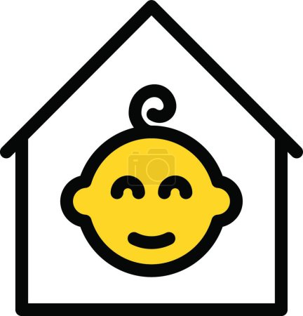 Illustration for "child house"  web icon vector illustration - Royalty Free Image