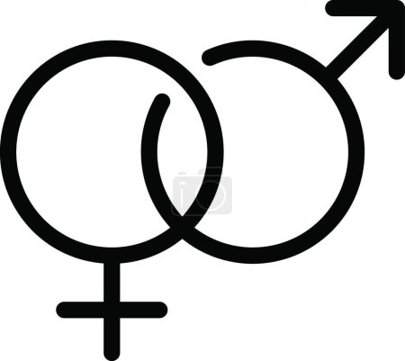 Illustration for Genders  web icon vector illustration - Royalty Free Image