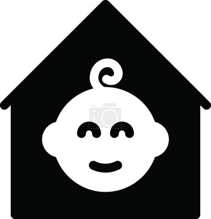 Illustration for Child in house icon, vector illustration - Royalty Free Image