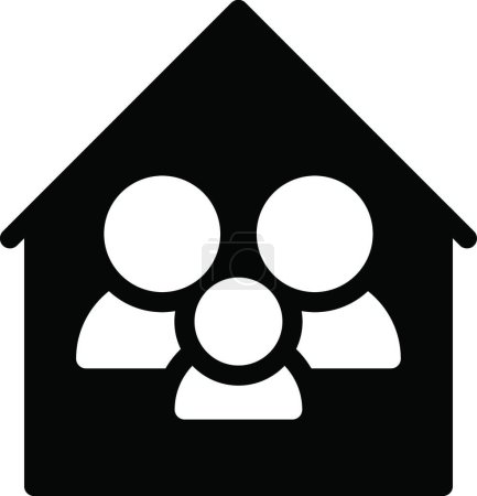Illustration for Family house icon vector illustration - Royalty Free Image