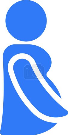 Illustration for Pregnant woman  web icon vector illustration - Royalty Free Image