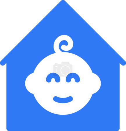 Illustration for "child house" web icon vector illustration - Royalty Free Image