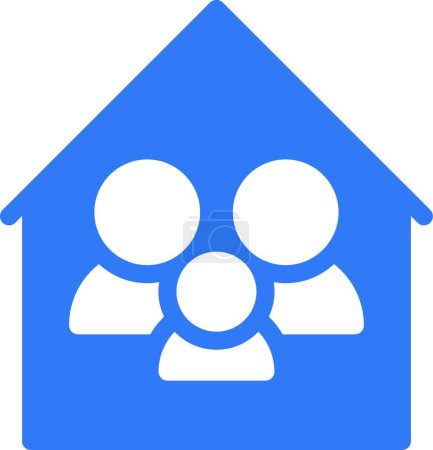 Illustration for "family house icon, vector illustration" - Royalty Free Image
