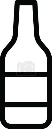 Téléchargez les illustrations : Icône de bouteille, illustration vectorielle - en licence libre de droit