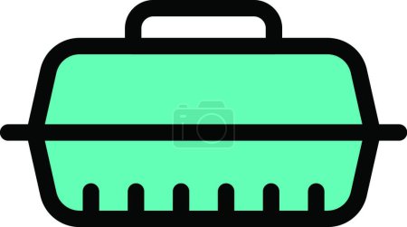 Ilustración de "caja de plástico "icono web vector ilustración - Imagen libre de derechos