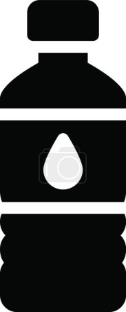 Téléchargez les illustrations : "bouteille d'eau "illustration vectorielle icône web - en licence libre de droit