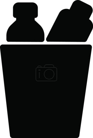 Ilustración de "icono de la cesta de la botella, vector de ilustración " - Imagen libre de derechos