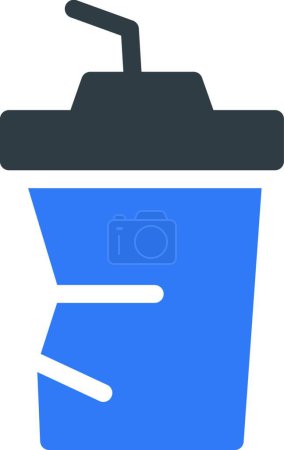 Illustration for "plastic cup" web icon vector illustration - Royalty Free Image