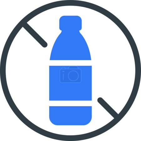 Illustration for "restricted bottle icon, vector illustration " - Royalty Free Image