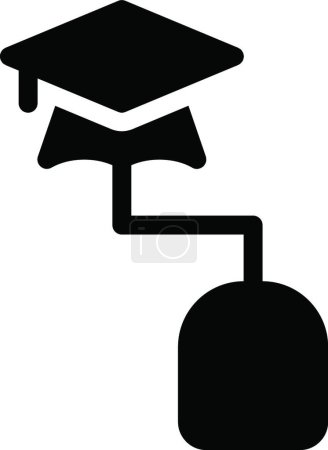 Ilustración de Icono web de educación en línea, ilustración vectorial - Imagen libre de derechos