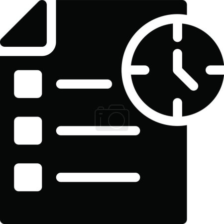 Illustration for "paper time" web icon vector illustration - Royalty Free Image