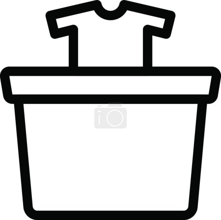 Illustration for "clothes washing icon, vector illustration " - Royalty Free Image