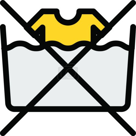 Illustration for "not allowed washing" web icon vector illustration - Royalty Free Image
