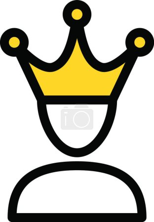 Illustration for Prince icon, vector illustration simple design - Royalty Free Image