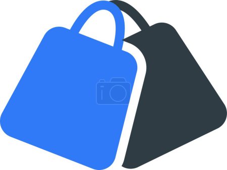 Téléchargez les illustrations : "sacs à provisions "illustration vectorielle icône web - en licence libre de droit