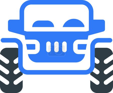 Illustration for Jeep web icon vector illustration - Royalty Free Image