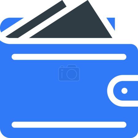 Illustration for Wallet icon, web simple illustration - Royalty Free Image